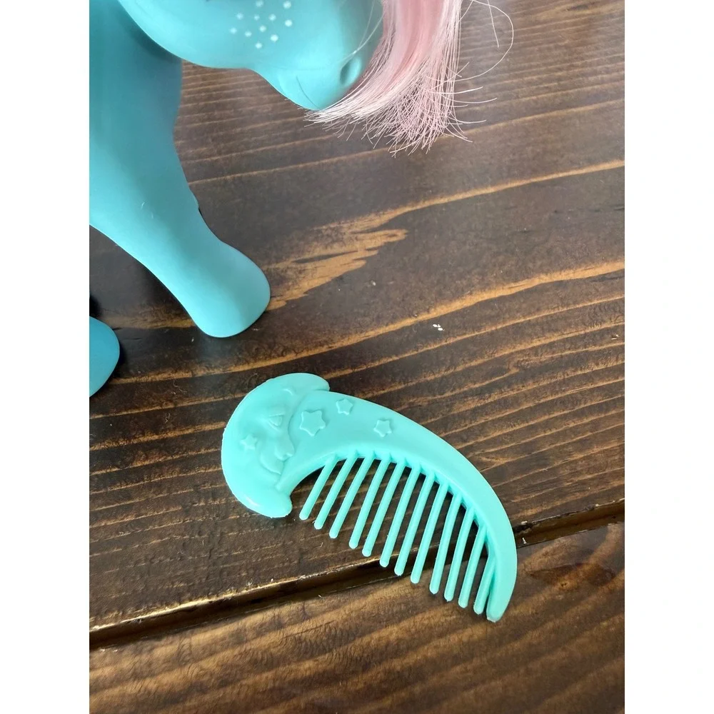 Vintage 1983 My Little Pony G1 Bow Tie Aqua Blue Pink Hair with Comb Hasbro‎
